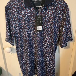 Walter Hagen Navy‎ Floral Polo Shirt